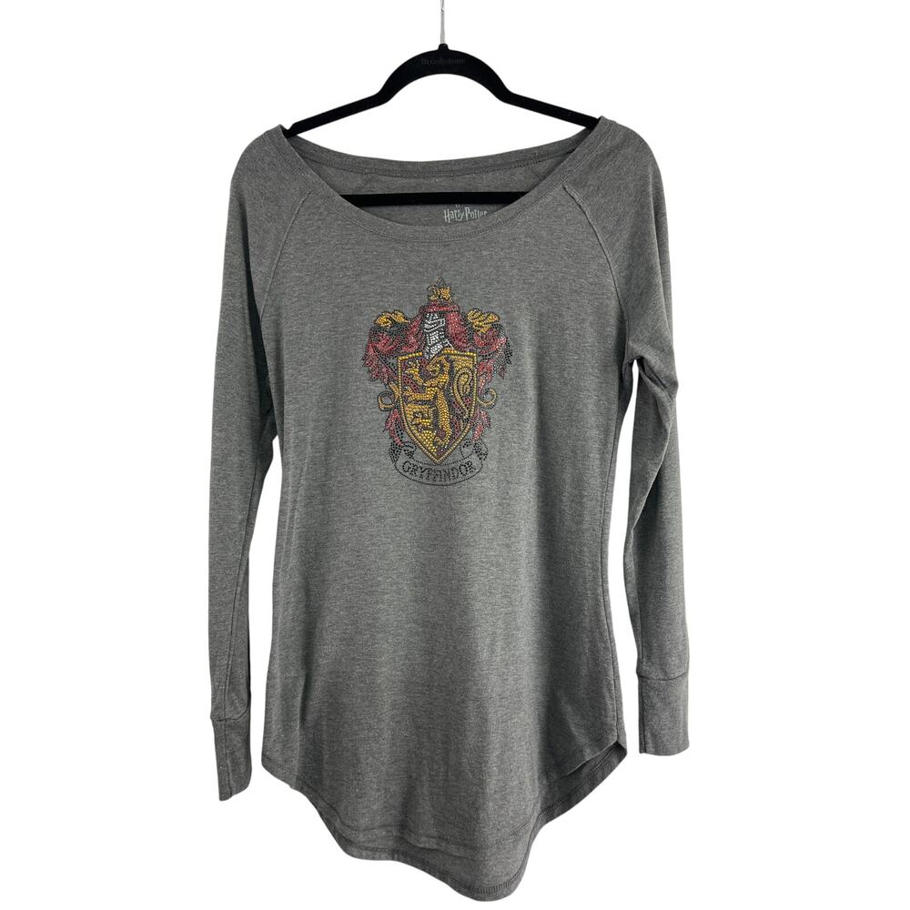 Universal Harry Potter Rhinestone Gryffindor Crest Long Sleeve T-Shirt Women M